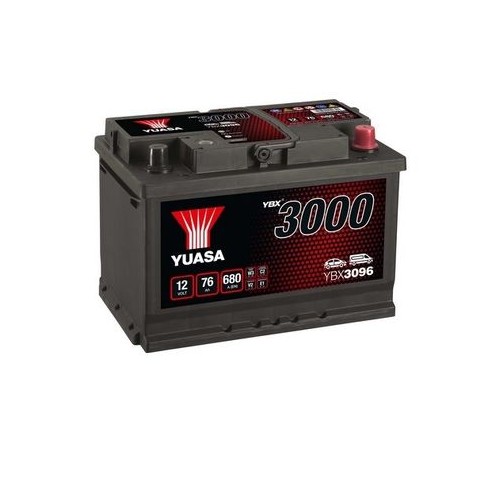 Yuasa YBX3096 SMF Black Battery YBX3096 12V 76Ah 680A Yuasa Black Yuasa SMF Battery